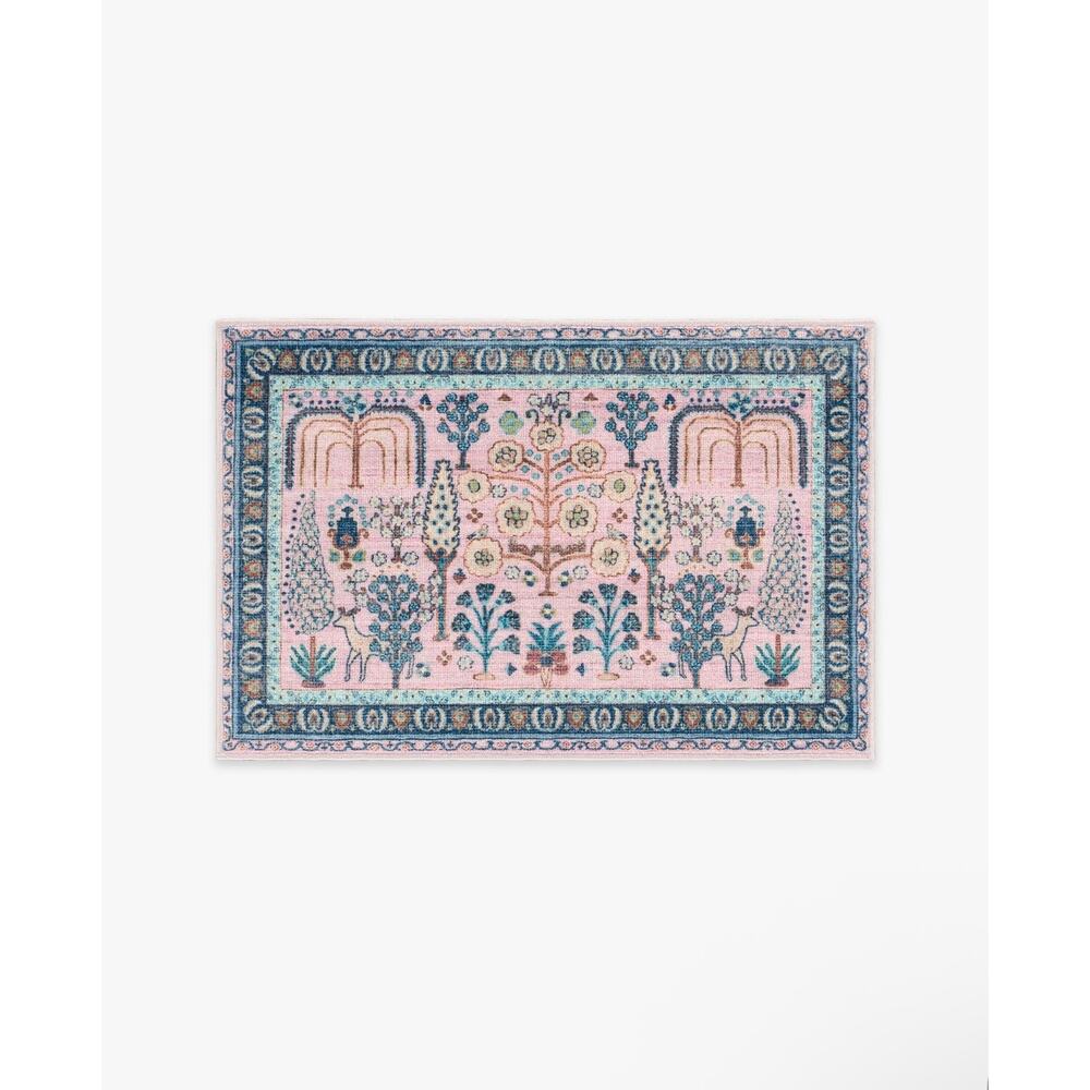 Anthropologie Ruggable Washable Scenic Floral Julietta Rug 2x3